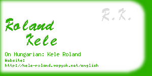 roland kele business card